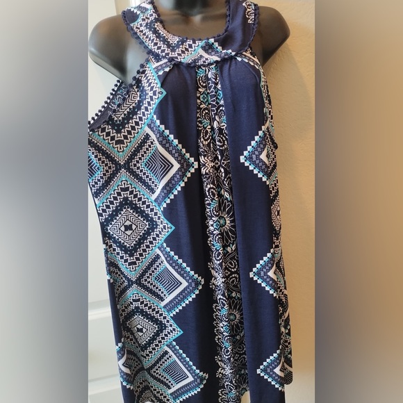 Three Pink Hearts Halter Top Sleeveless Dress Summer Women’s Short Dress Large - Picture 2 of 9